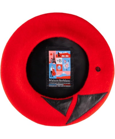 Women's Le Piquant Basque Beret, Authentic French Beret, Fine Felted Wool, Naturally Water Repellent Rouge $32.10 Berets