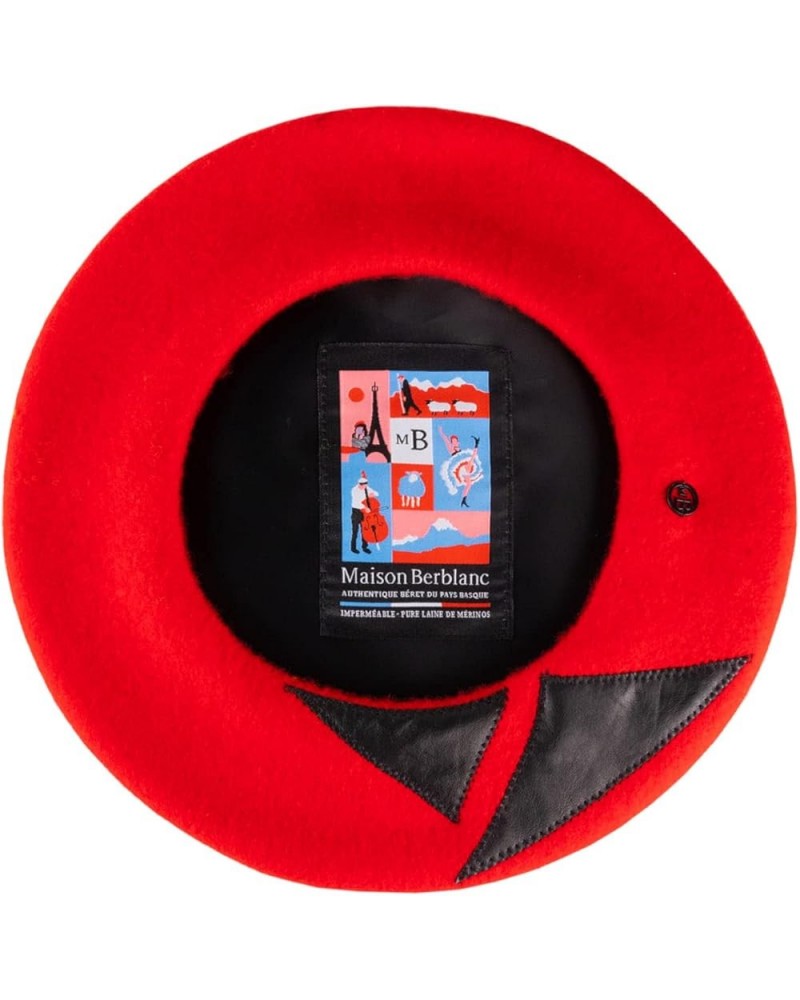 Women's Le Piquant Basque Beret, Authentic French Beret, Fine Felted Wool, Naturally Water Repellent Rouge $32.10 Berets