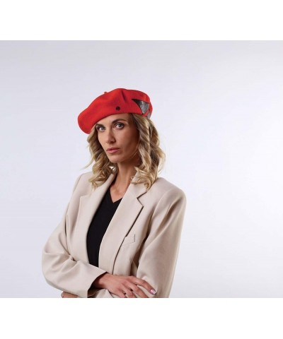 Women's Le Piquant Basque Beret, Authentic French Beret, Fine Felted Wool, Naturally Water Repellent Rouge $32.10 Berets