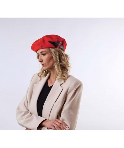 Women's Le Piquant Basque Beret, Authentic French Beret, Fine Felted Wool, Naturally Water Repellent Rouge $32.10 Berets