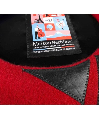 Women's Le Piquant Basque Beret, Authentic French Beret, Fine Felted Wool, Naturally Water Repellent Rouge $32.10 Berets