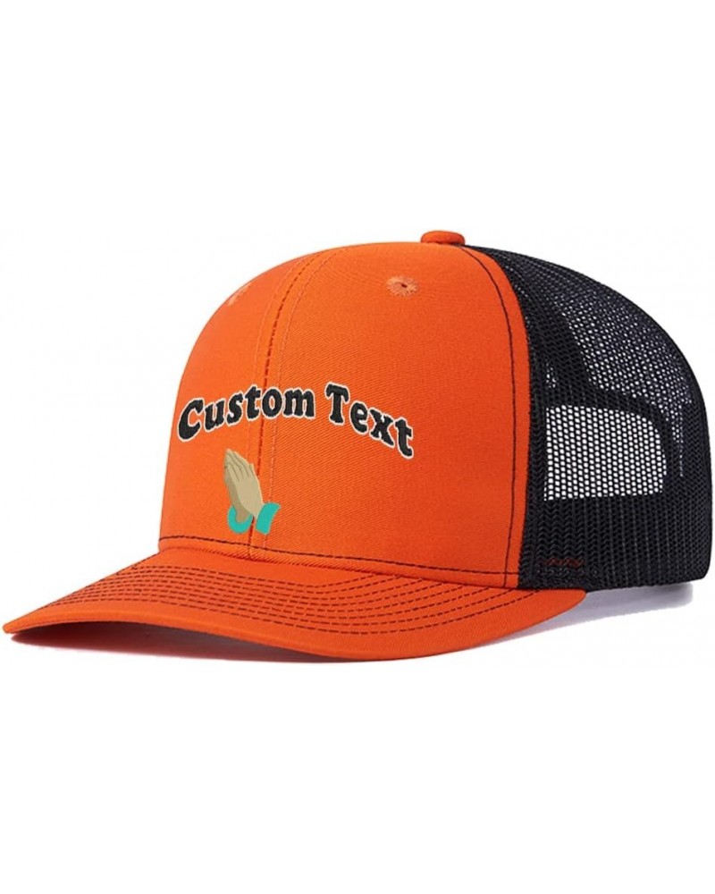 Custom Praying Hands Logo Trucker Caps Personalized Embroidered Your Own Text Casual Sun Peak Snapback Mesh Baseball Hats Ora...