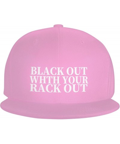 Blackwith Your RackHat Baseball Cap Workout Hats with Adjustable Strap Pink $11.08 Baseball Caps