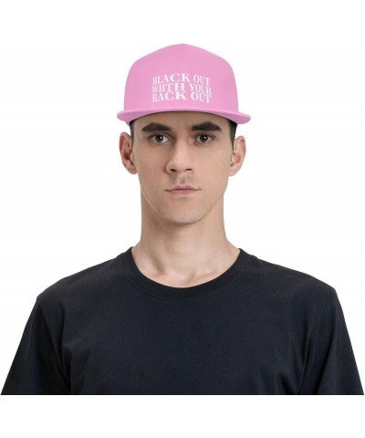 Blackwith Your RackHat Baseball Cap Workout Hats with Adjustable Strap Pink $11.08 Baseball Caps