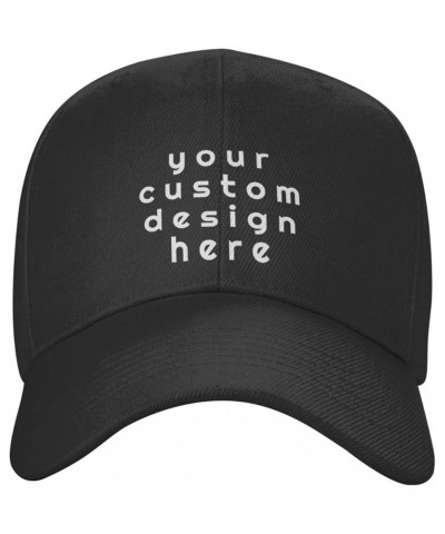 Custom Hats for Men Add Your Own Text Logo Picture Design Your Personalized Hats Black $8.05 Baseball Caps