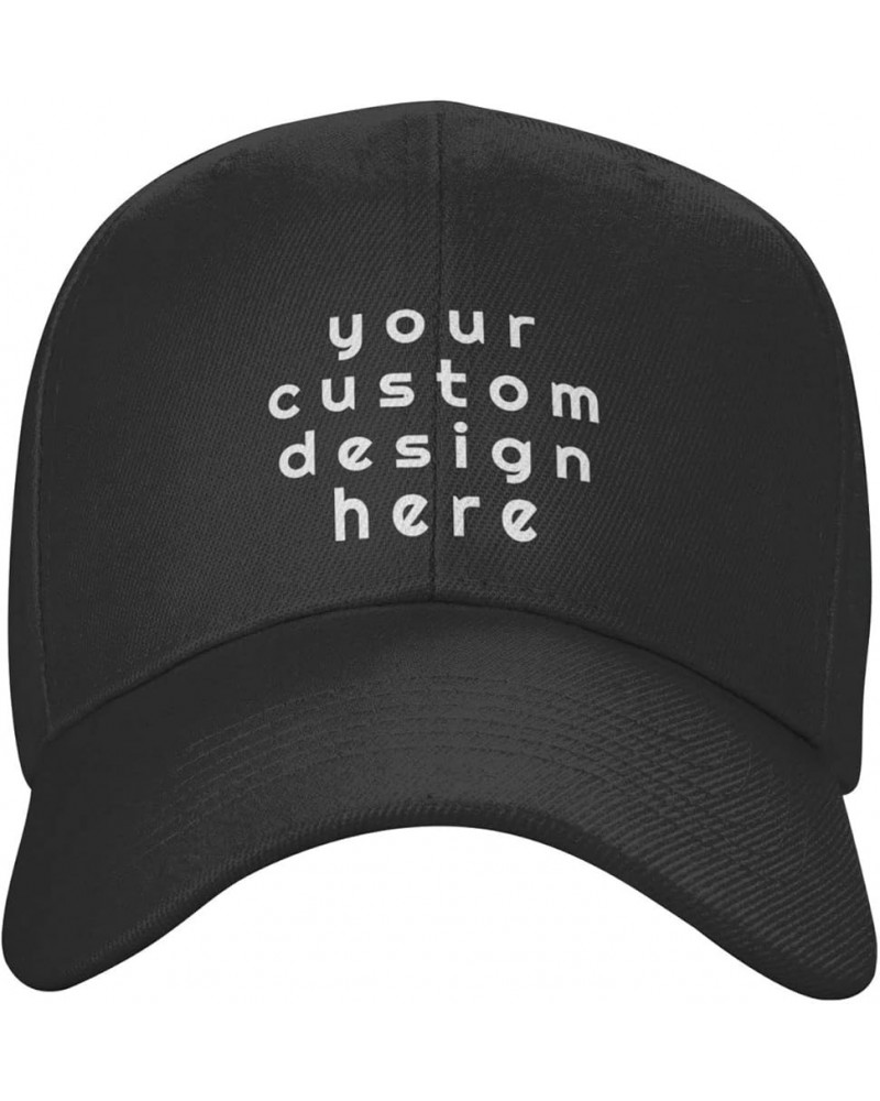 Custom Hats for Men Add Your Own Text Logo Picture Design Your Personalized Hats Black $8.05 Baseball Caps