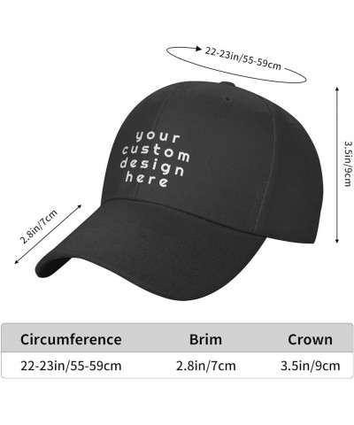 Custom Hats for Men Add Your Own Text Logo Picture Design Your Personalized Hats Black $8.05 Baseball Caps