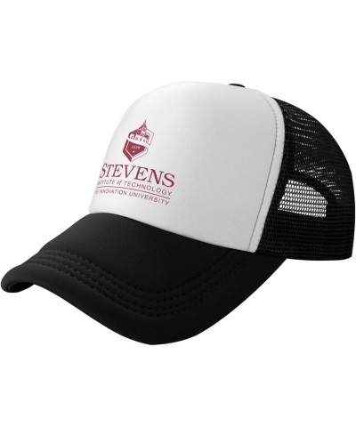 Stevens Institute of Technology Trucker Hats for Both Men and Women - Mesh Baseball Snapback Hats Black $9.03 Baseball Caps