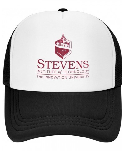 Stevens Institute of Technology Trucker Hats for Both Men and Women - Mesh Baseball Snapback Hats Black $9.03 Baseball Caps