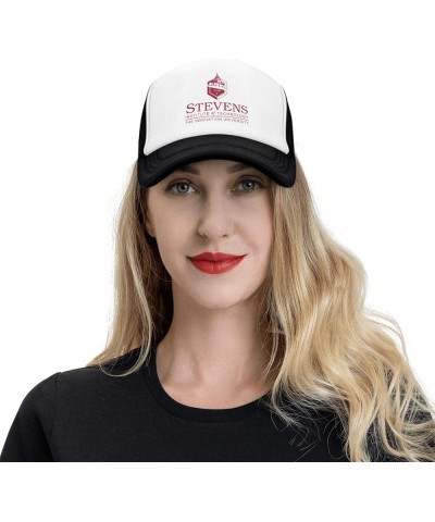 Stevens Institute of Technology Trucker Hats for Both Men and Women - Mesh Baseball Snapback Hats Black $9.03 Baseball Caps