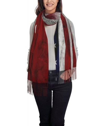 US Netherlands America Flag Scarf for Women Winter Warm Travel Silk Scarves $17.34 Scarves