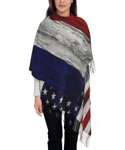 US Netherlands America Flag Scarf for Women Winter Warm Travel Silk Scarves $17.34 Scarves