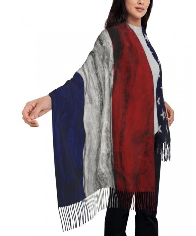 US Netherlands America Flag Scarf for Women Winter Warm Travel Silk Scarves $17.34 Scarves