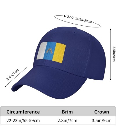 Flag of The Canary Islands Baseball Cap for Men Women Hat Adjustable Truck Driver Baseball Caps Dad Hats Blue $12.66 Baseball...