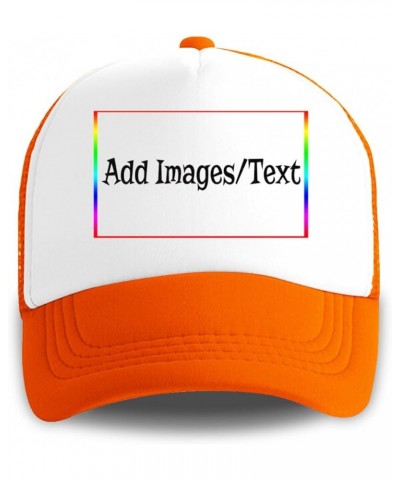 Custom Sun Visor Hat Add Images Text Curved Mesh Hat Teacher's Day Gifts Orange 0 $11.49 Sun Hats