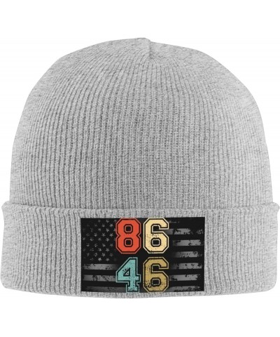 8646 Impeach Biden Knit Hats Winter Warm Chunky Beanie Hat for Men Women Gray $14.32 Skullies & Beanies