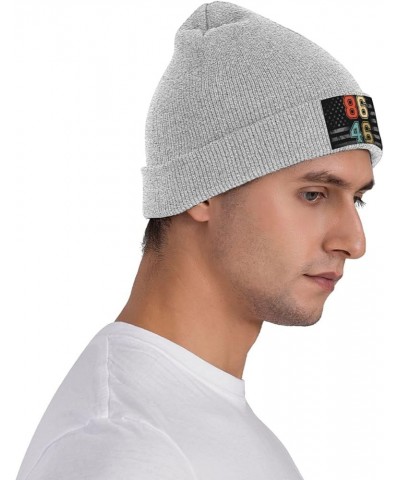 8646 Impeach Biden Knit Hats Winter Warm Chunky Beanie Hat for Men Women Gray $14.32 Skullies & Beanies