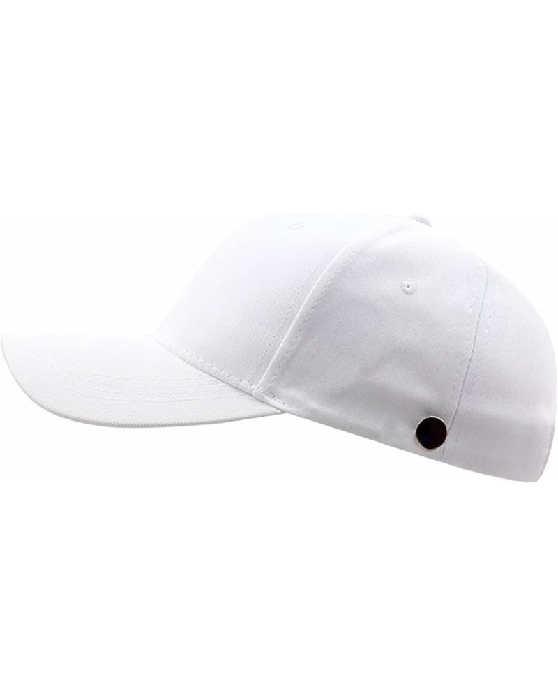 Women Athletic Baseball Fitted Cap Running Outdoor Dad Hat Adjustable Caps Classic Plain Hats Four Seasons White $7.63 Baseba...