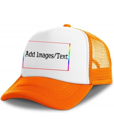 Custom Sun Visor Hat Add Images Text Curved Mesh Hat Teacher's Day Gifts Orange 0 $11.49 Sun Hats