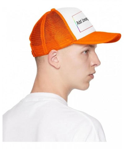 Custom Sun Visor Hat Add Images Text Curved Mesh Hat Teacher's Day Gifts Orange 0 $11.49 Sun Hats