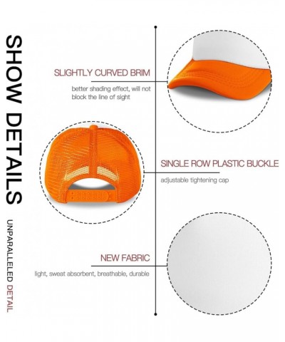 Custom Sun Visor Hat Add Images Text Curved Mesh Hat Teacher's Day Gifts Orange 0 $11.49 Sun Hats