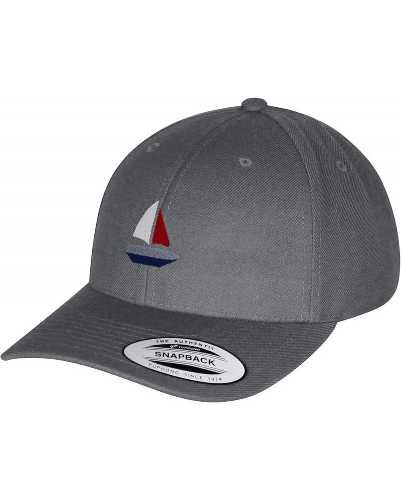 Cute Boat Curved Bill Snapback Outdoor Cap Sailor Ocean Dark Grey $15.38 Baseball Caps