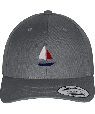 Cute Boat Curved Bill Snapback Outdoor Cap Sailor Ocean Dark Grey $15.38 Baseball Caps