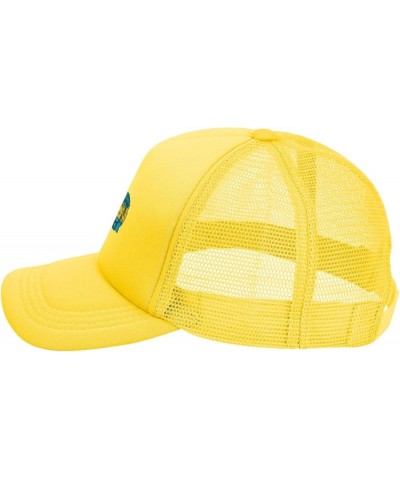 Dad Hat Mesh Baseball Cap Adjustable Trucker Hat Unisex Black Yellow $11.37 Baseball Caps