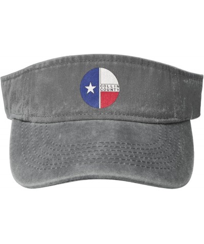 Seal of Collin County, Texas Sun Hat Sun Visor Hats for Women Men Baseball Cap Golf Hats Gray $9.94 Visors