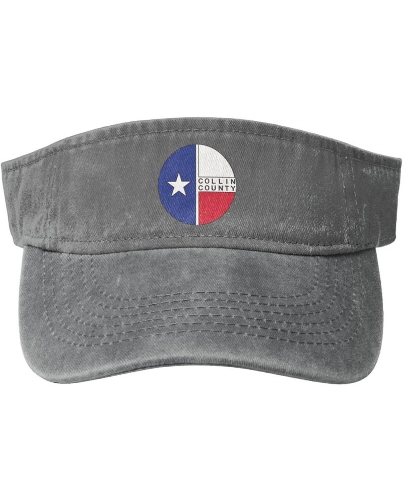 Seal of Collin County, Texas Sun Hat Sun Visor Hats for Women Men Baseball Cap Golf Hats Gray $9.94 Visors