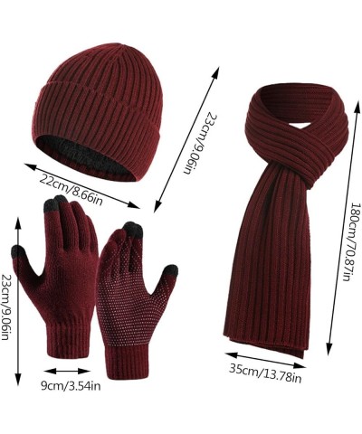 Benie Hat Scarf and Glove Set, Women Hats 3-Piece, Touchscreen Gloves, Winter Hats for Women Men 2023 Navy $12.95 Scarves