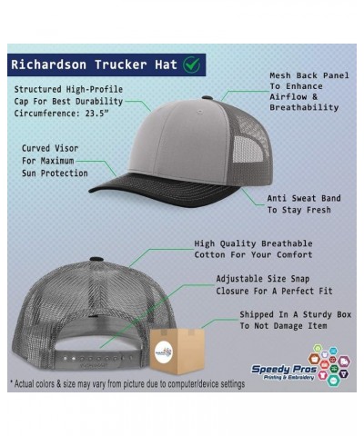 Richardson Trucker Hat I'll Bring The Bourbon Polyester Baseball Cap Silver Black $16.09 Baseball Caps