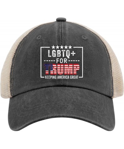 Trump Hat LGBTQ+ for Trump Hats for Women Men AllBlack Vintage Hats Bucket Hats Cowgirl Hat Dad Hats Allblack $9.42 Cowboy Hats