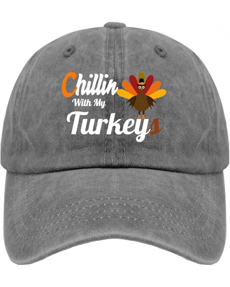 Womens Ball Cap Thanksgiving Athletic Hat for Mens Ball Hats Trendy Baseball Hat Women Pigment Gray $11.59 Sun Hats