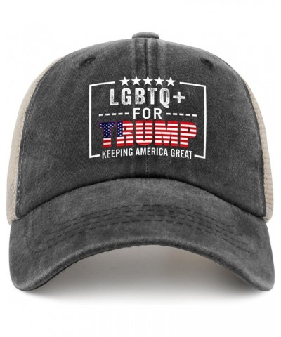 Trump Hat LGBTQ+ for Trump Hats for Women Men AllBlack Vintage Hats Bucket Hats Cowgirl Hat Dad Hats Allblack $9.42 Cowboy Hats