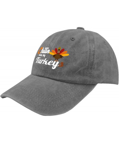 Womens Ball Cap Thanksgiving Athletic Hat for Mens Ball Hats Trendy Baseball Hat Women Pigment Gray $11.59 Sun Hats