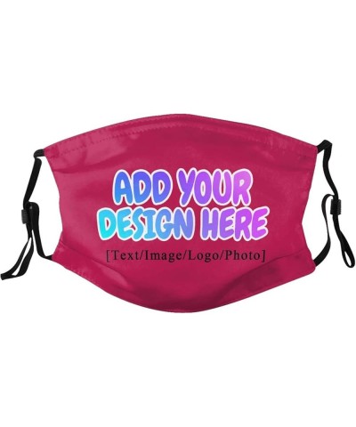 Custom Face Masks with Your Logo Image Photo Name for Sport,Outdoor and Travel Fuchsia $6.72 Balaclavas