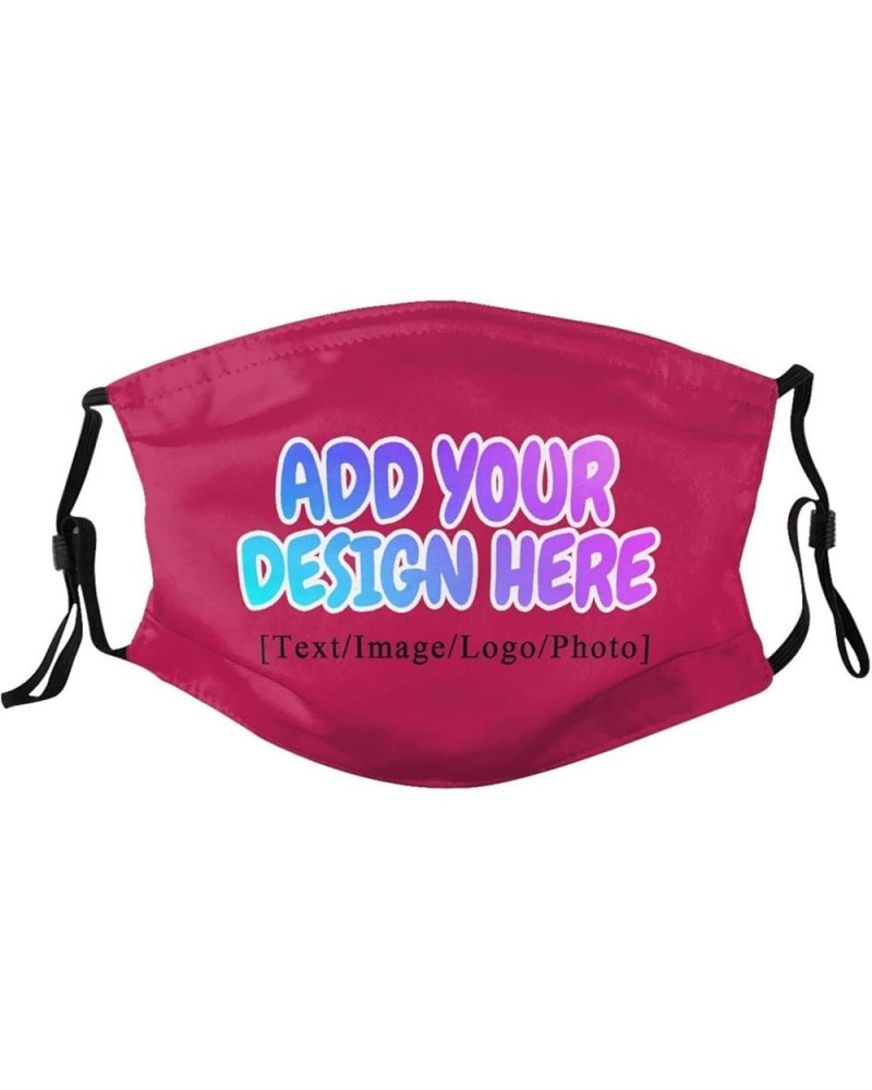 Custom Face Masks with Your Logo Image Photo Name for Sport,Outdoor and Travel Fuchsia $6.72 Balaclavas