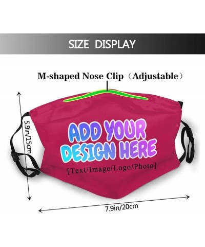 Custom Face Masks with Your Logo Image Photo Name for Sport,Outdoor and Travel Fuchsia $6.72 Balaclavas