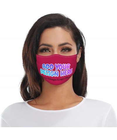 Custom Face Masks with Your Logo Image Photo Name for Sport,Outdoor and Travel Fuchsia $6.72 Balaclavas