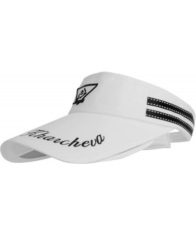 Women Summer Sun Visor Hat UV Protection Wide Brim Sun Hat with Retractable Visor Beach Cap Empty Top Hat White $10.79 Visors