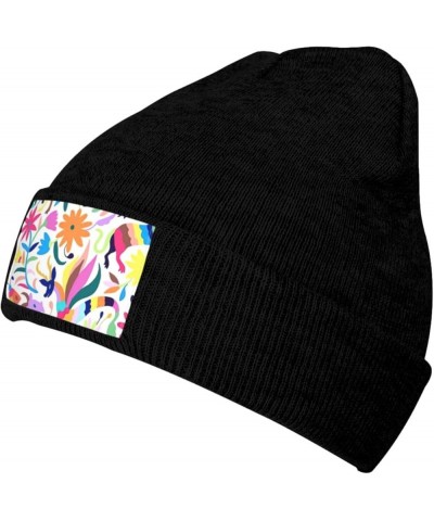 Llama Printed Wool Hat Knitted Hat Outdoor Knitted Hat Daily Warm Hat Soft Warm Hat Mexican Otomi Animals $10.03 Skullies & B...