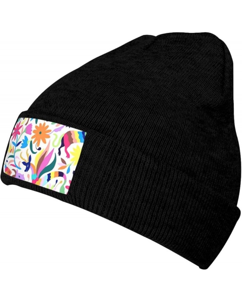 Llama Printed Wool Hat Knitted Hat Outdoor Knitted Hat Daily Warm Hat Soft Warm Hat Mexican Otomi Animals $10.03 Skullies & B...