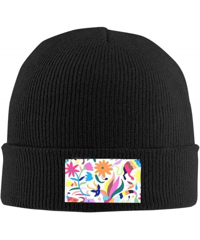 Llama Printed Wool Hat Knitted Hat Outdoor Knitted Hat Daily Warm Hat Soft Warm Hat Mexican Otomi Animals $10.03 Skullies & B...