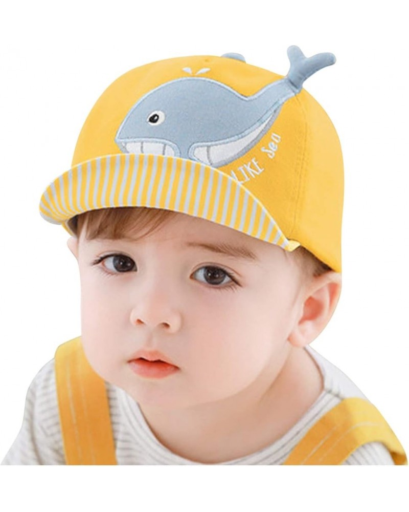 Cartoon Eaves Cap Boy Sun Hat Beret Baby Baseball Hats Sunhat Cute Girls Letter Kids Hat Visor Yellow-c $8.85 Visors