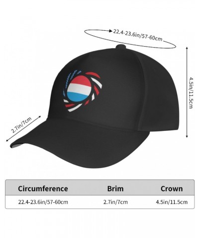 We Heart America and Luxembourg Love Forever Baseball Cap Men's and Women's Baseball Hat Adjustable Casual Outdoor Breathable...