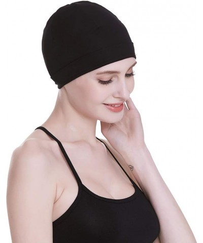 Bamboo Sleep Cap for Hair Loss Home Head Cover for Chemo Women New Black $10.73 Skullies & Beanies