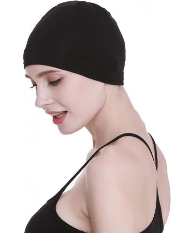 Bamboo Sleep Cap for Hair Loss Home Head Cover for Chemo Women New Black $10.73 Skullies & Beanies