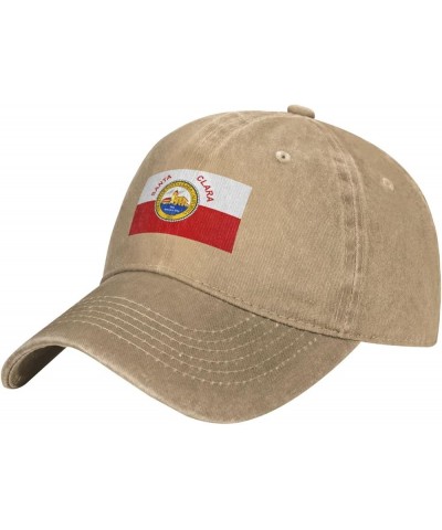 Flag of Santa Clara, California Baseball Cap for Men Women Hats Cotton Trucker Caps Adjustable Dad Hat Natural $11.39 Basebal...