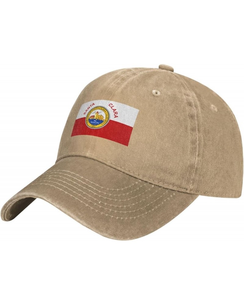 Flag of Santa Clara, California Baseball Cap for Men Women Hats Cotton Trucker Caps Adjustable Dad Hat Natural $11.39 Basebal...